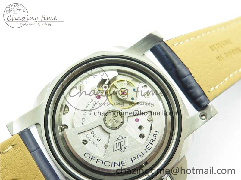 PAM1313 VSF 1:1 Best Edition Blue Dial on Blue Leather Strap P.9010 Clone
