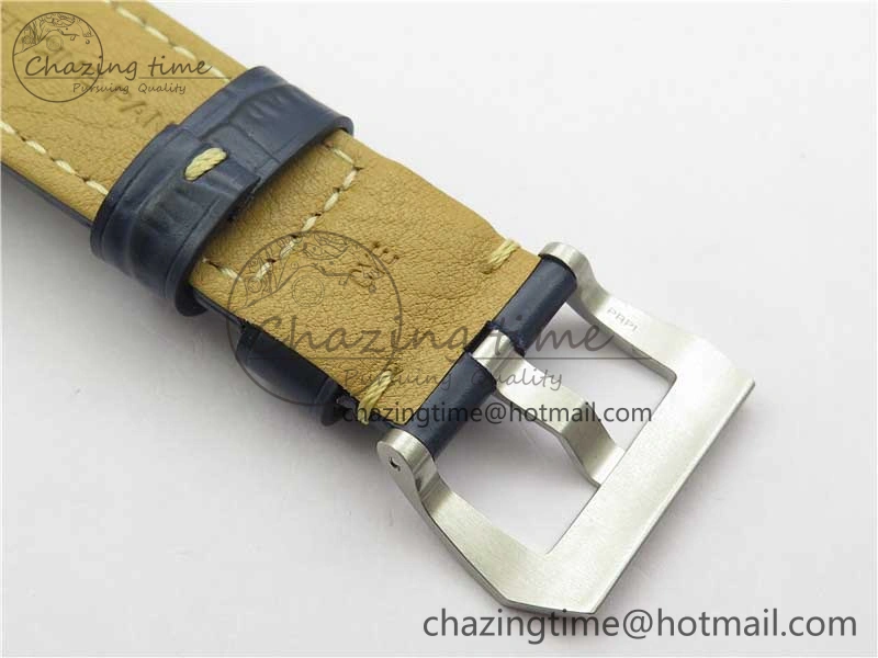 PAM1313 VSF 1:1 Best Edition Blue Dial on Blue Leather Strap P.9010 Clone