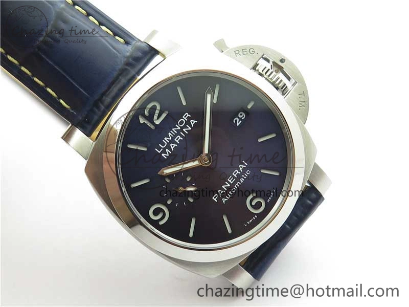 PAM1313 VSF 1:1 Best Edition Blue Dial on Blue Leather Strap P.9010 Clone