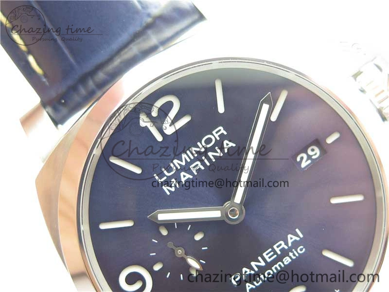 PAM1313 VSF 1:1 Best Edition Blue Dial on Blue Leather Strap P.9010 Clone