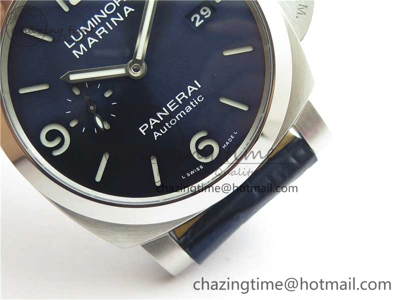 PAM1313 VSF 1:1 Best Edition Blue Dial on Blue Leather Strap P.9010 Clone