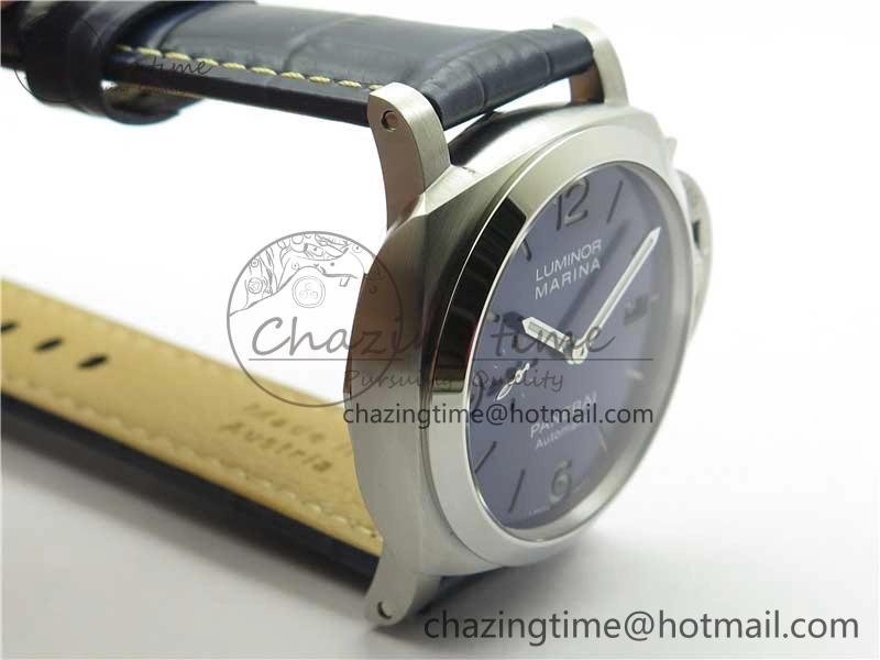 PAM1313 VSF 1:1 Best Edition Blue Dial on Blue Leather Strap P.9010 Clone