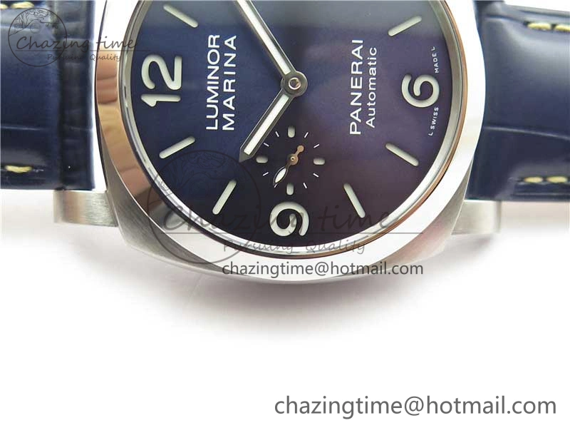 PAM1313 VSF 1:1 Best Edition Blue Dial on Blue Leather Strap P.9010 Clone