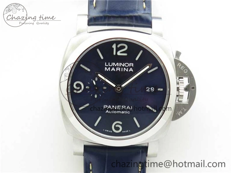 PAM1313 VSF 1:1 Best Edition Blue Dial on Blue Leather Strap P.9010 Clone