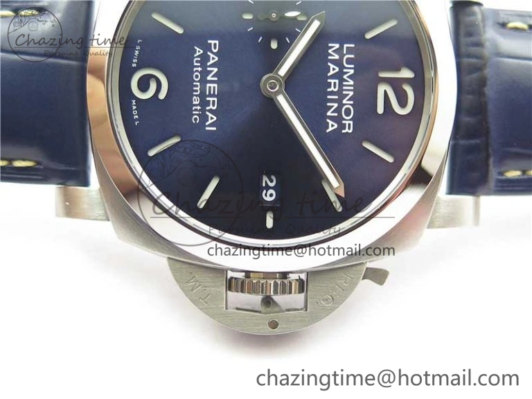 PAM1313 VSF 1:1 Best Edition Blue Dial on Blue Leather Strap P.9010 Clone