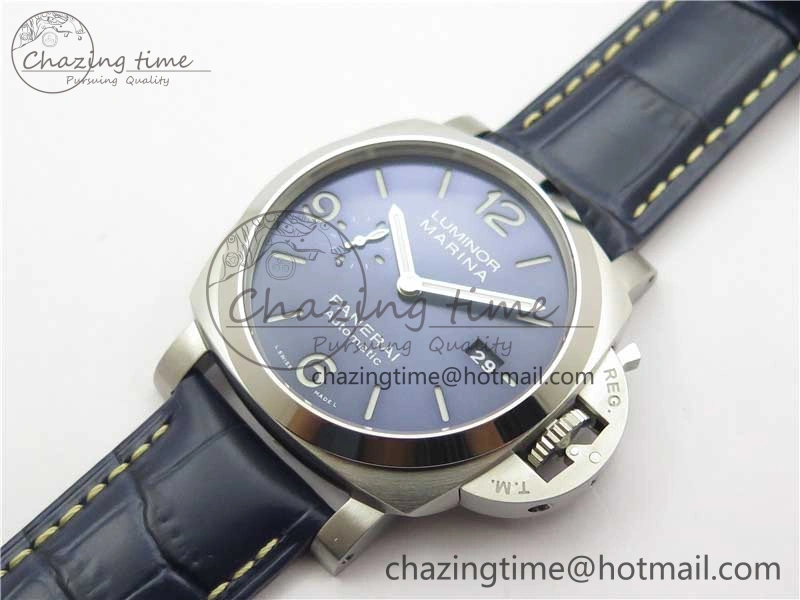PAM1313 VSF 1:1 Best Edition Blue Dial on Blue Leather Strap P.9010 Clone