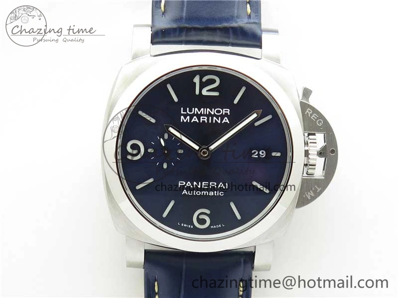 PAM1313 VSF 1:1 Best Edition Blue Dial on Blue Leather Strap P.9010 Clone