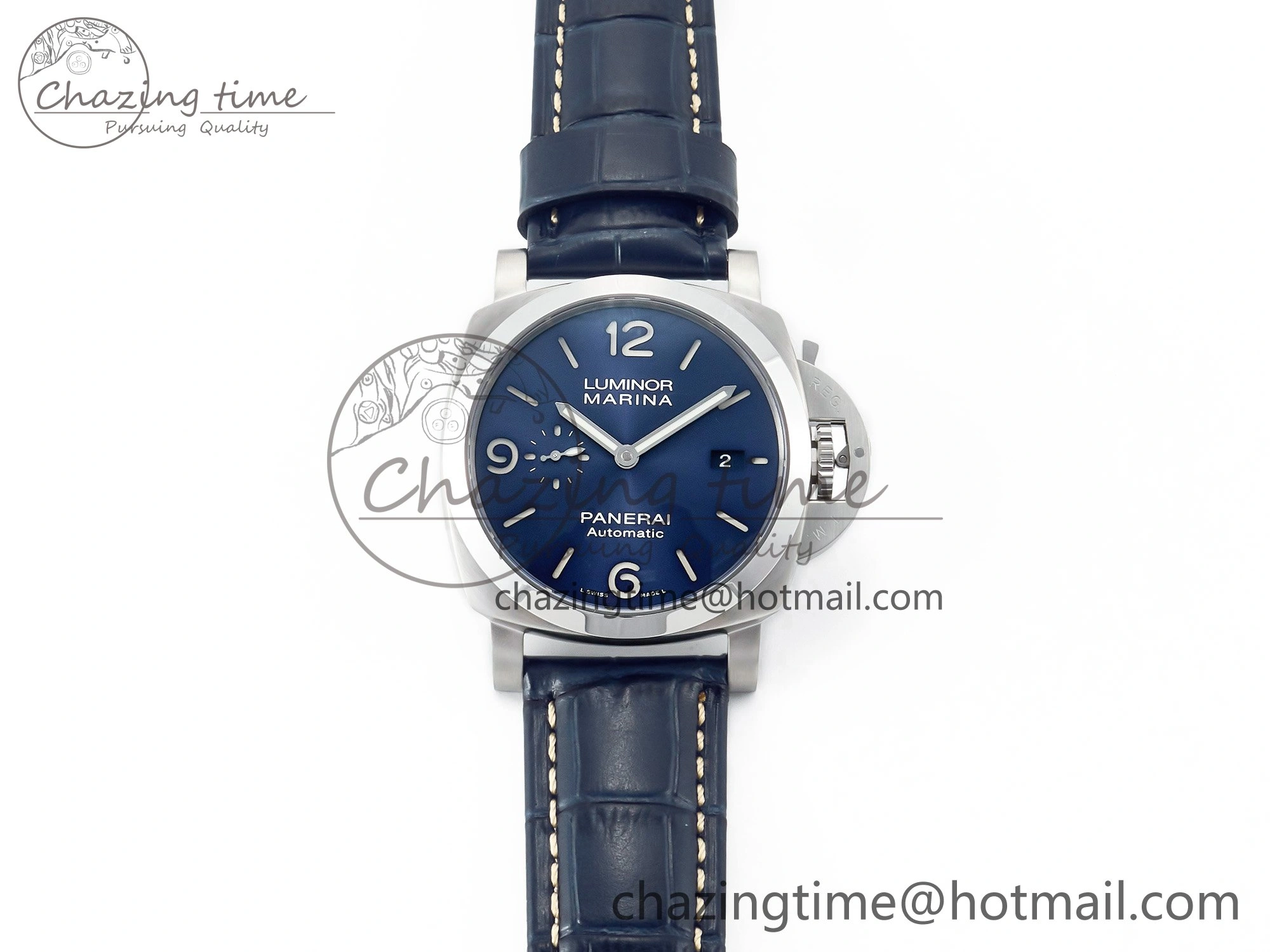 PAM1313 W TTF 1:1 Best Edition on Blue Leather Strap P9010