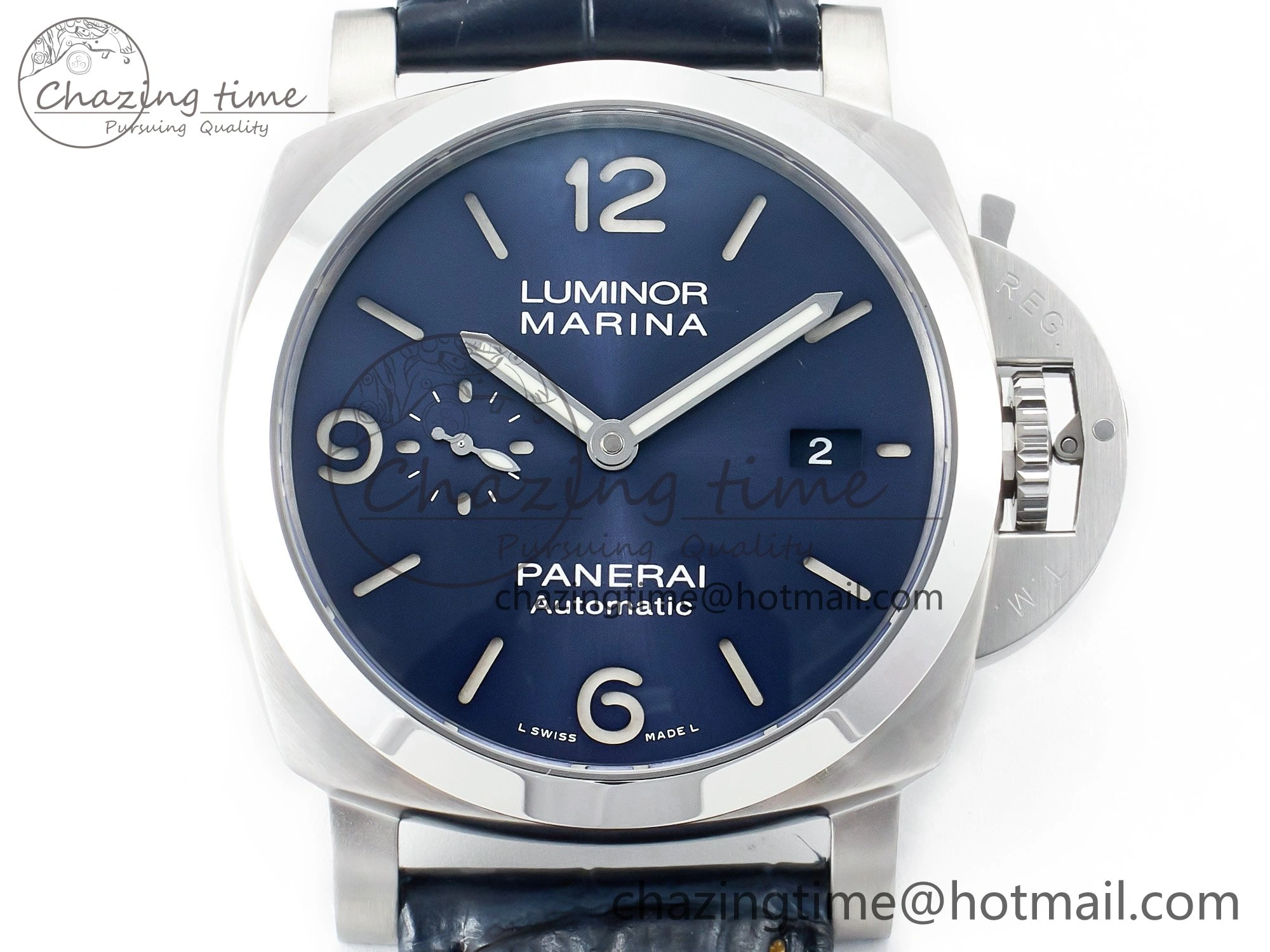 PAM1313 W TTF 1:1 Best Edition on Blue Leather Strap P9010