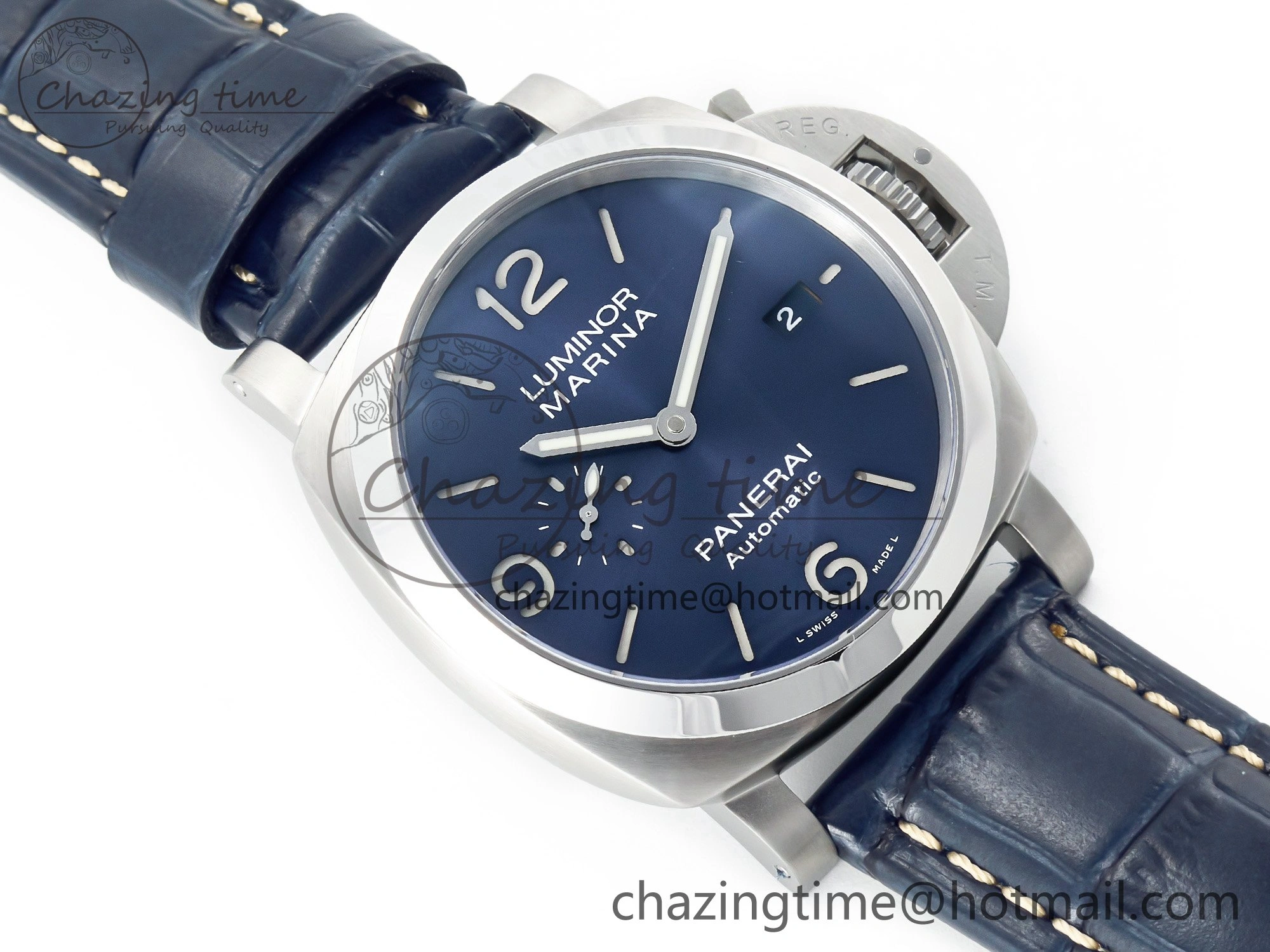 PAM1313 W TTF 1:1 Best Edition on Blue Leather Strap P9010