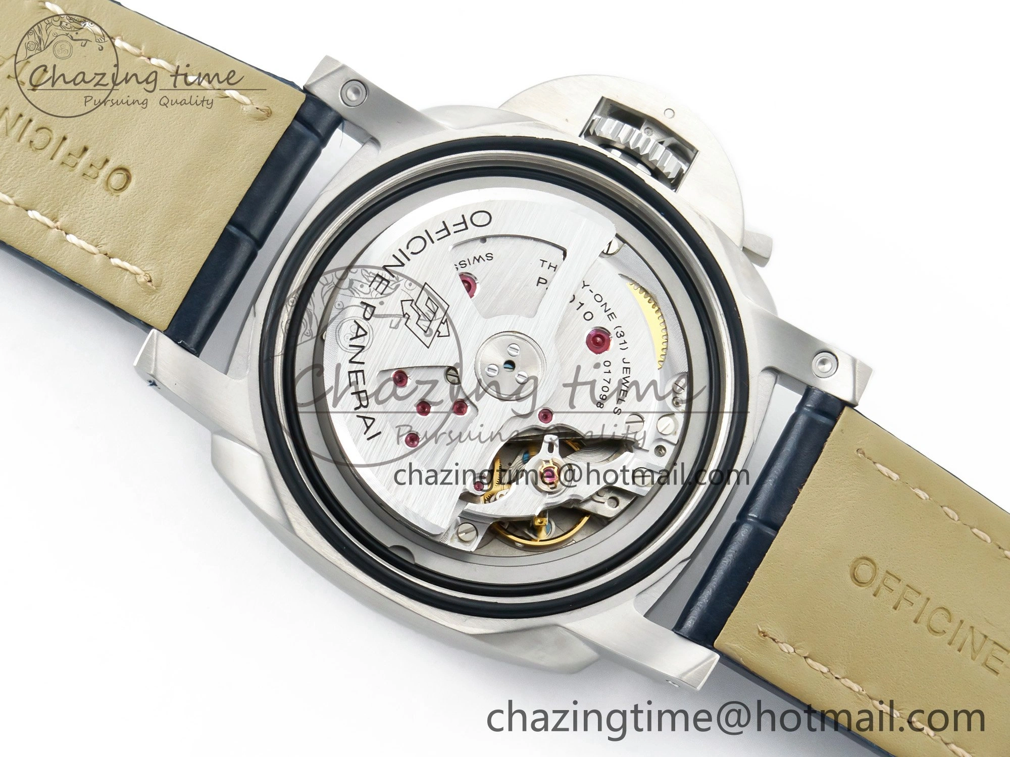 PAM1313 W TTF 1:1 Best Edition on Blue Leather Strap P9010