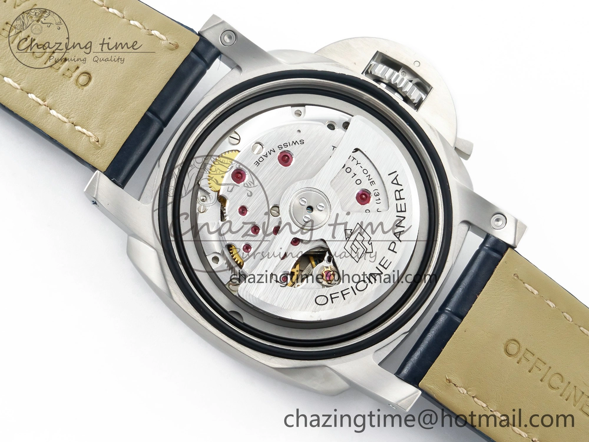 PAM1313 W TTF 1:1 Best Edition on Blue Leather Strap P9010