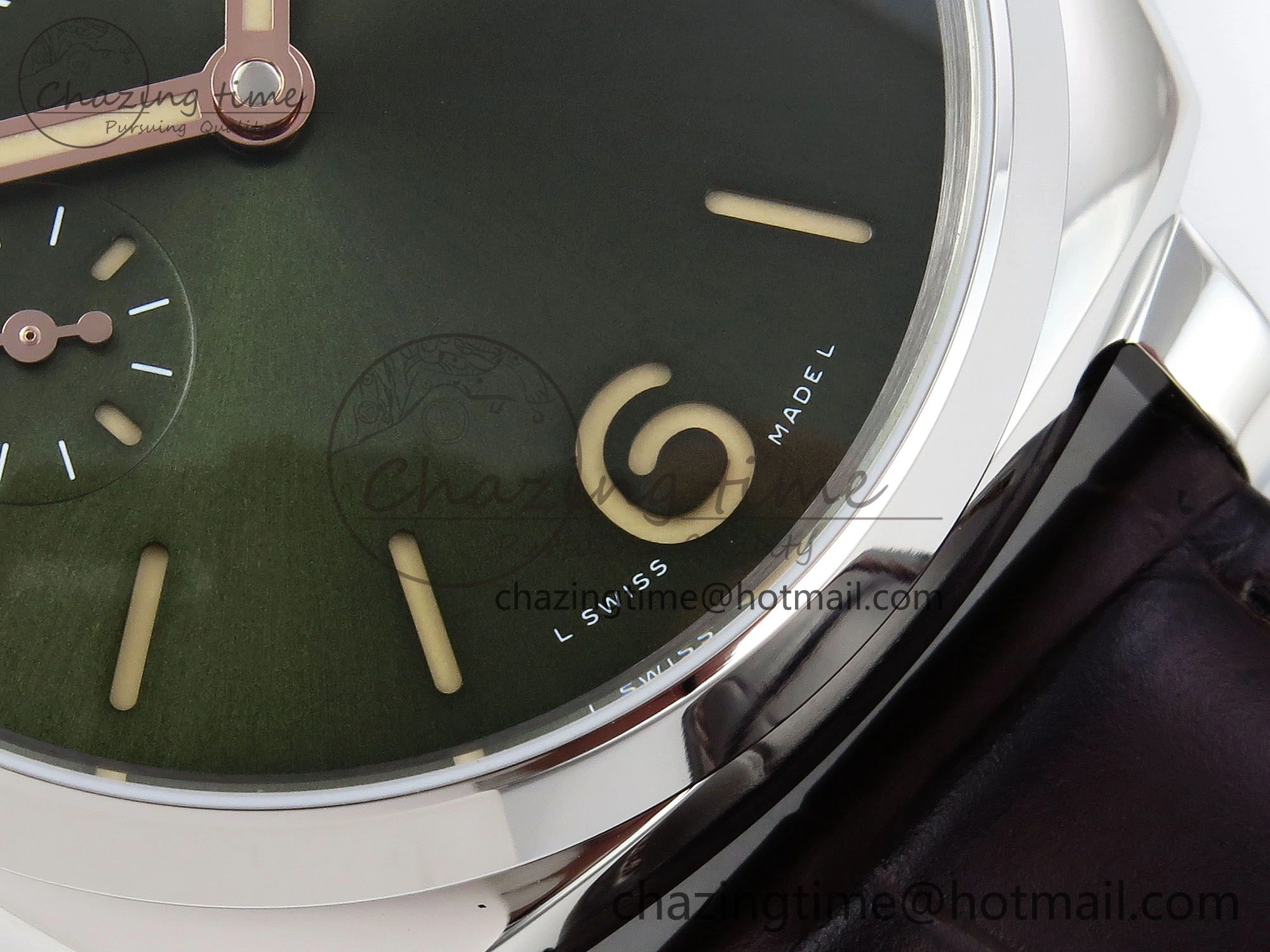 PAM1329 Luminor Due 42mm VSF 1:1 Best Edition Green Dial on Brown Leather Strap P900