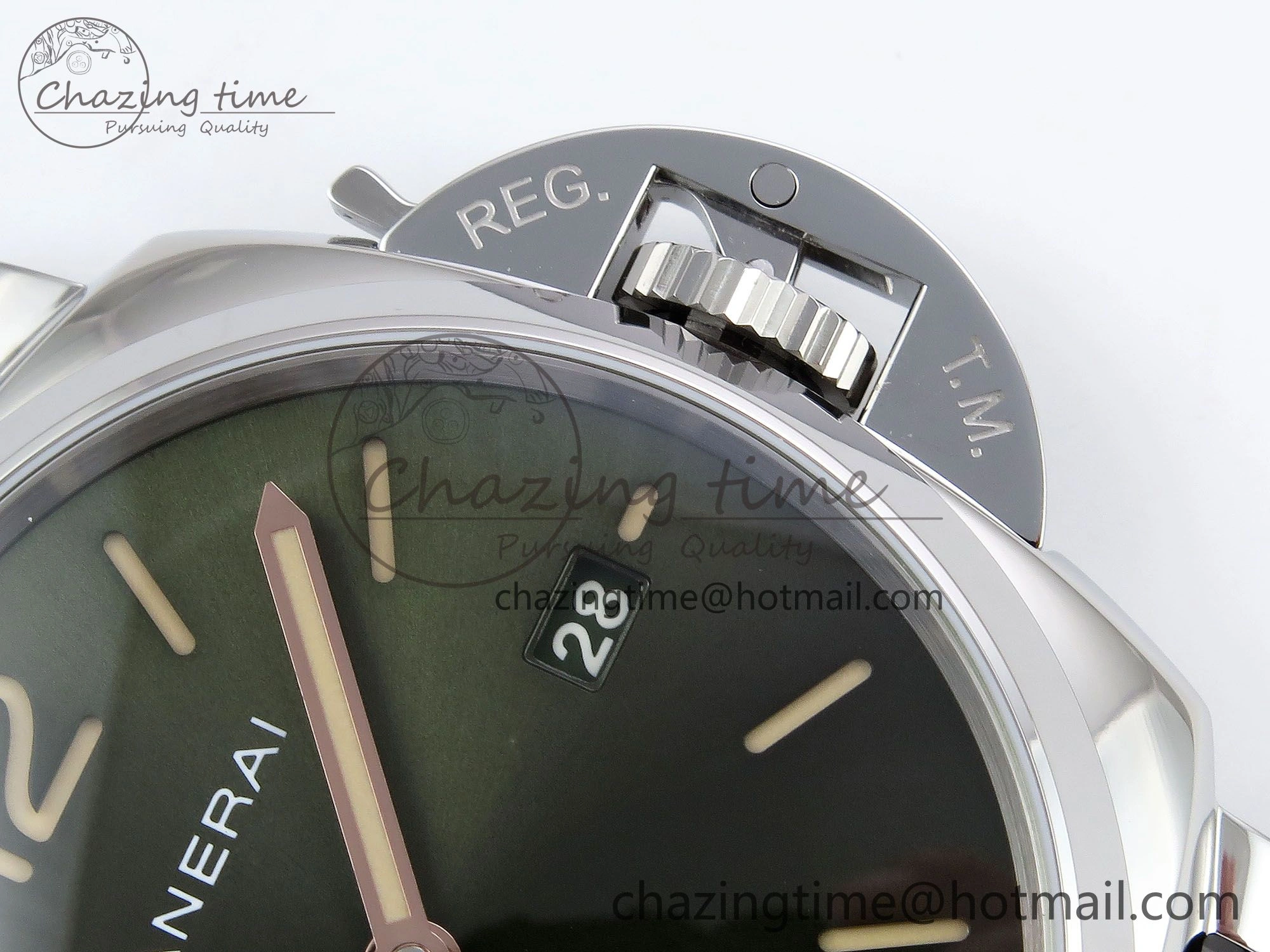 PAM1329 Luminor Due 42mm VSF 1:1 Best Edition Green Dial on Brown Leather Strap P900