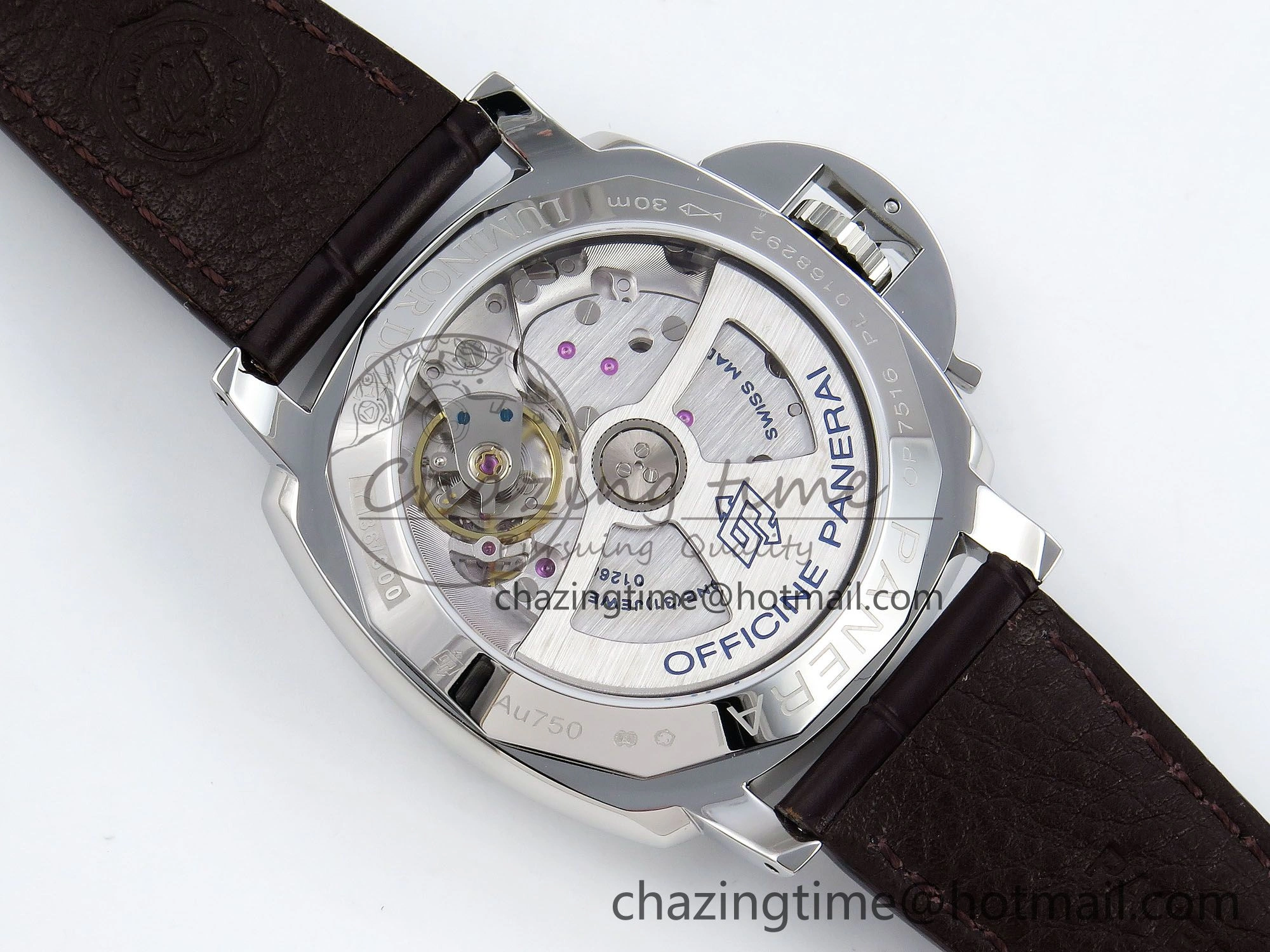 PAM1329 Luminor Due 42mm VSF 1:1 Best Edition Green Dial on Brown Leather Strap P900