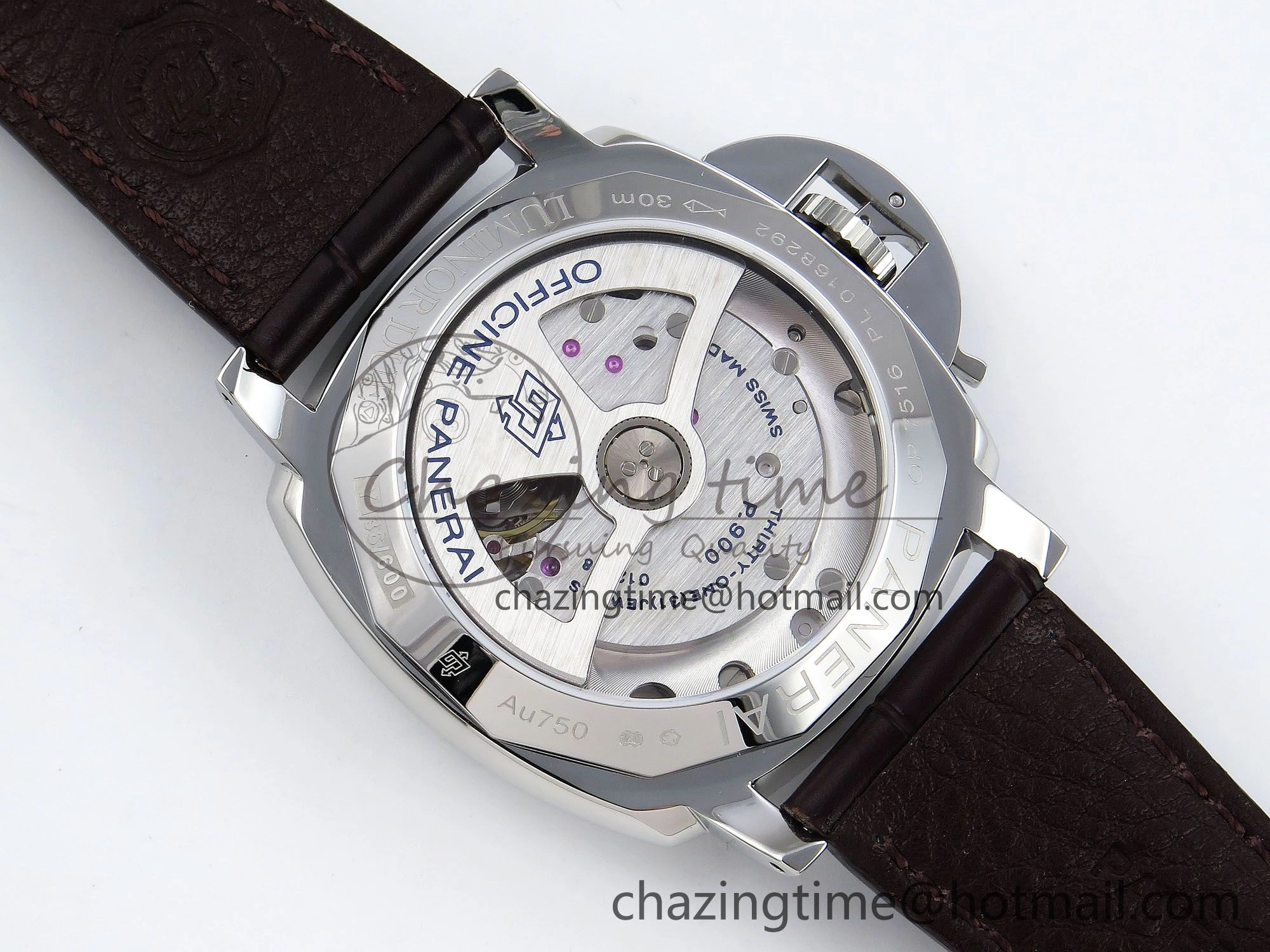 PAM1329 Luminor Due 42mm VSF 1:1 Best Edition Green Dial on Brown Leather Strap P900