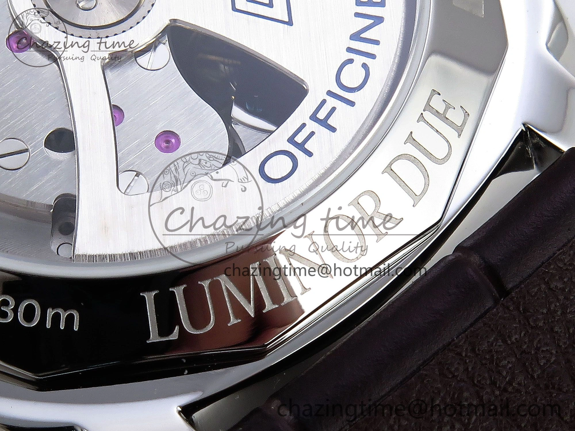 PAM1329 Luminor Due 42mm VSF 1:1 Best Edition Green Dial on Brown Leather Strap P900
