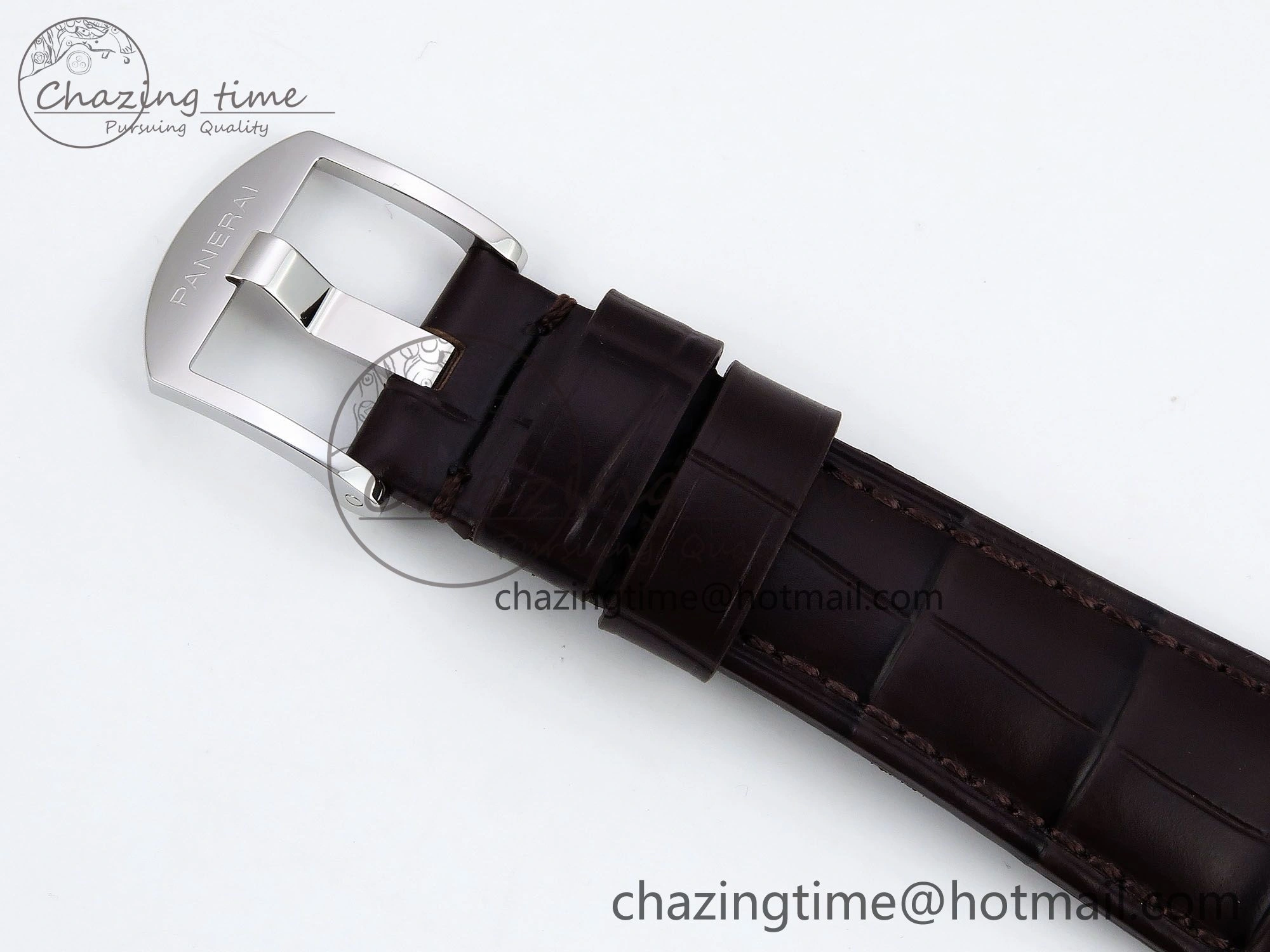 PAM1329 Luminor Due 42mm VSF 1:1 Best Edition Green Dial on Brown Leather Strap P900