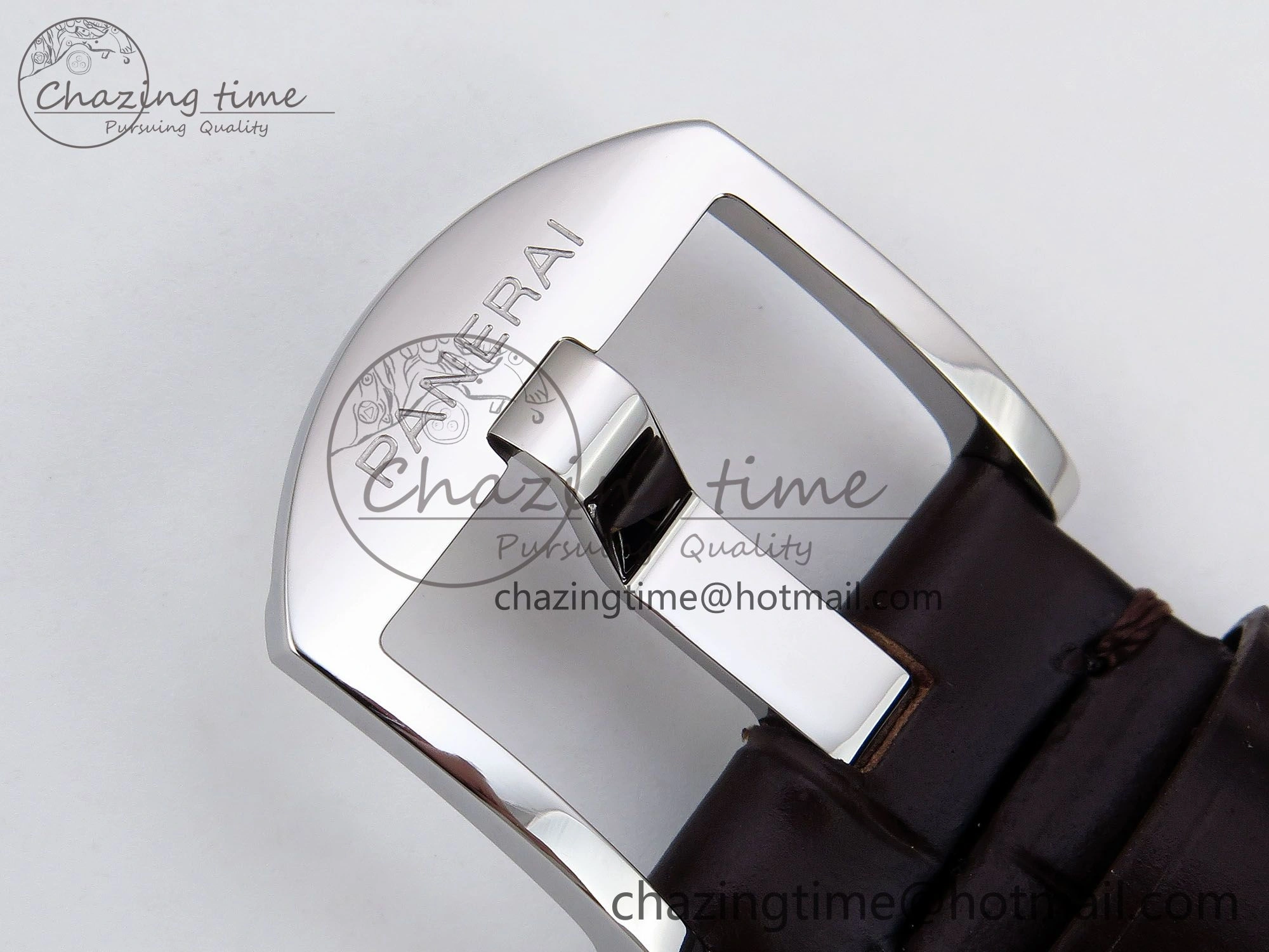 PAM1329 Luminor Due 42mm VSF 1:1 Best Edition Green Dial on Brown Leather Strap P900