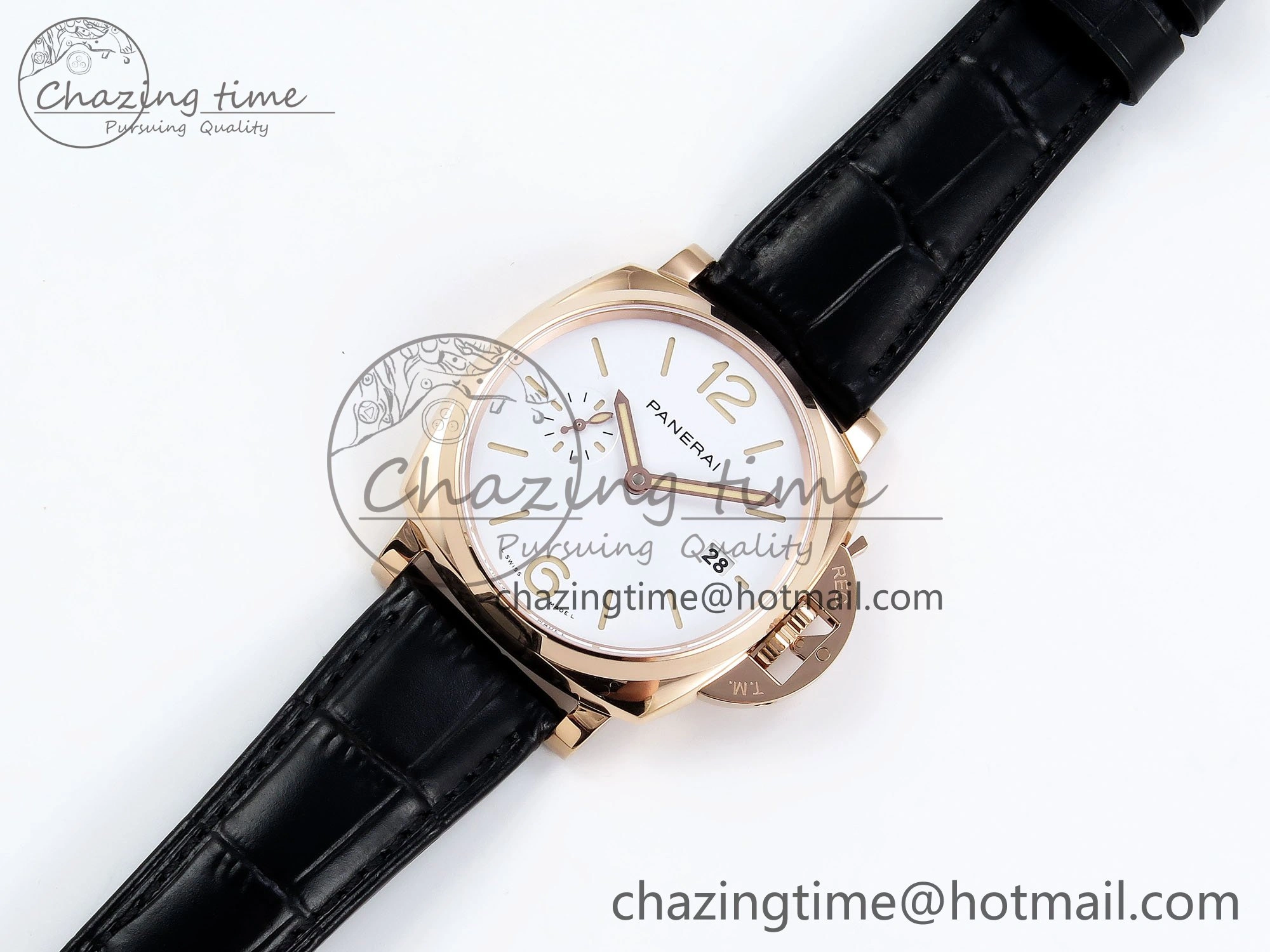 PAM1336 Luminor Due 42mm VSF Best Edition White Dial on Leather Strap P900 Clone