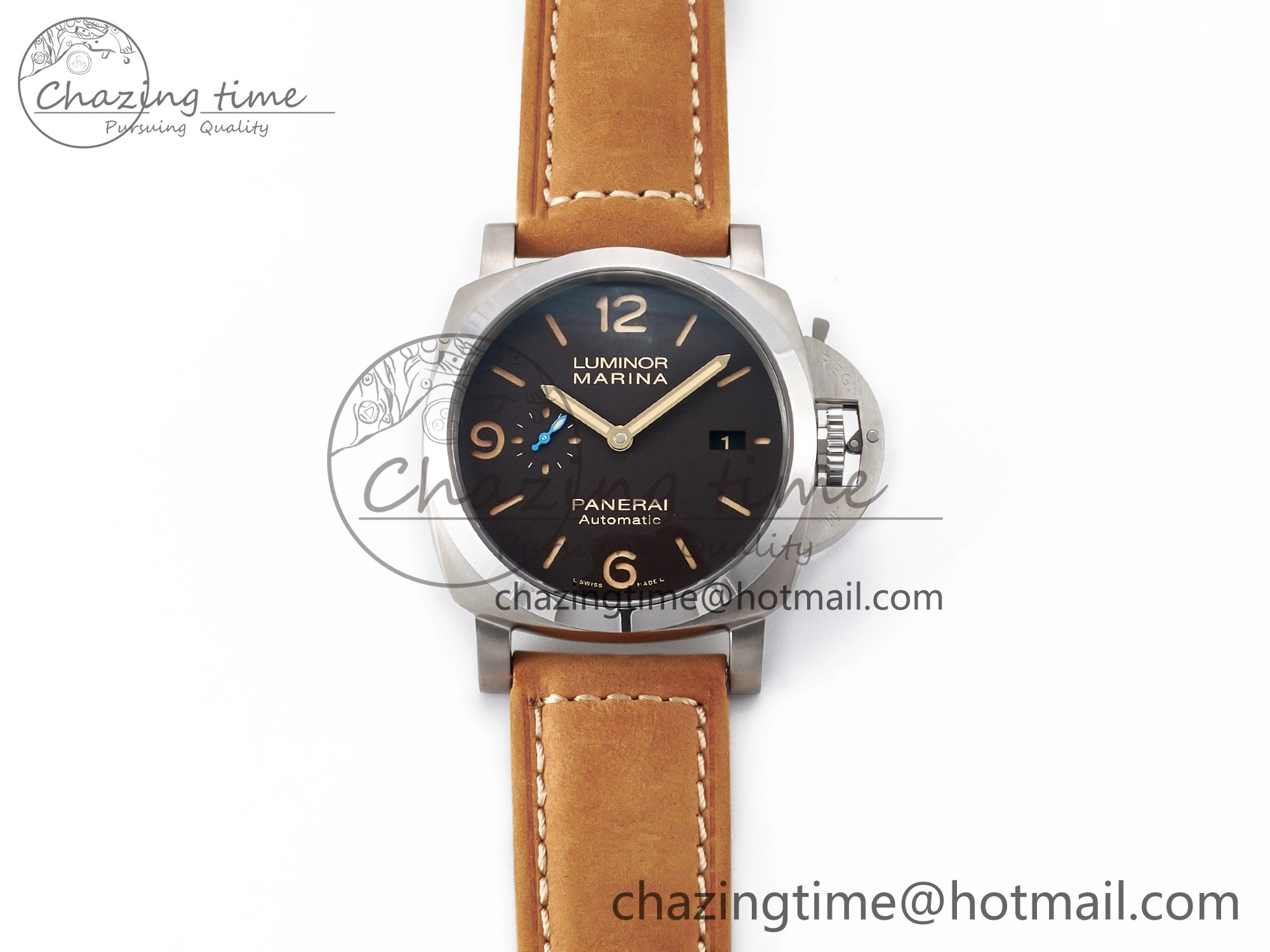 PAM1351 W TTF 1:1 Best Edition on Asso Leather Strap P9010