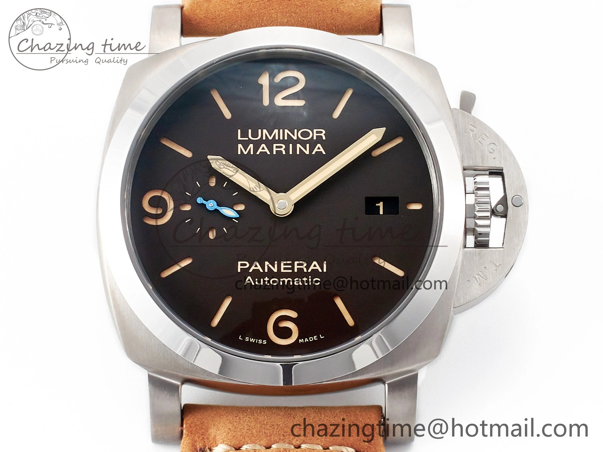 PAM1351 W TTF 1:1 Best Edition on Asso Leather Strap P9010