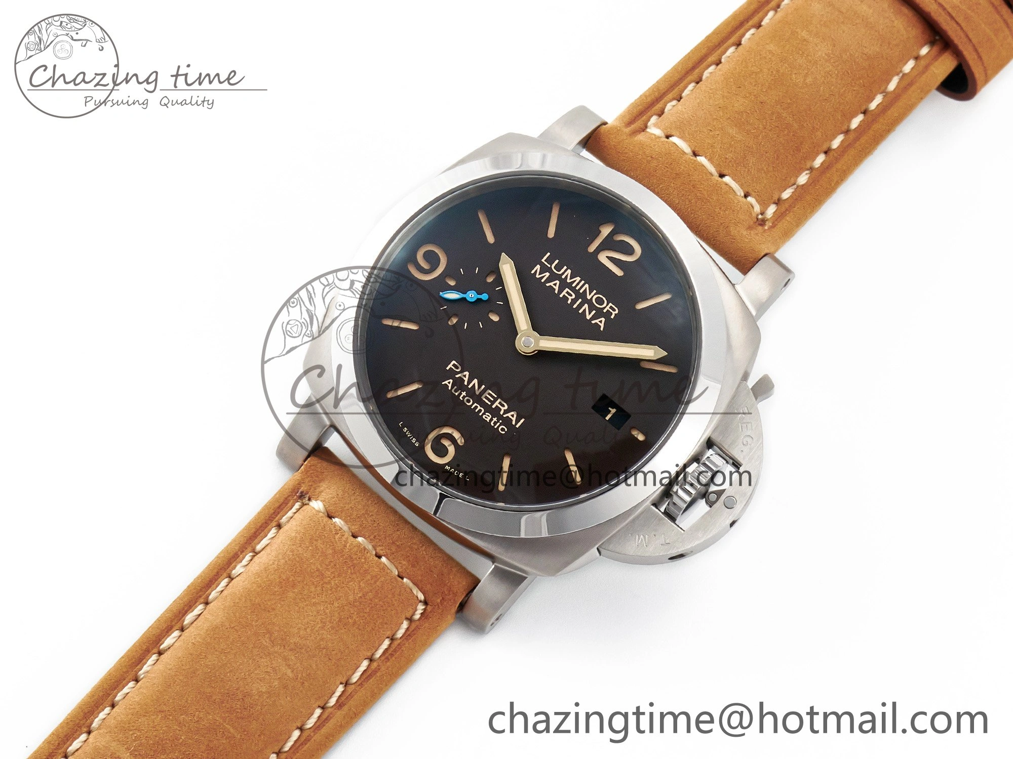 PAM1351 W TTF 1:1 Best Edition on Asso Leather Strap P9010