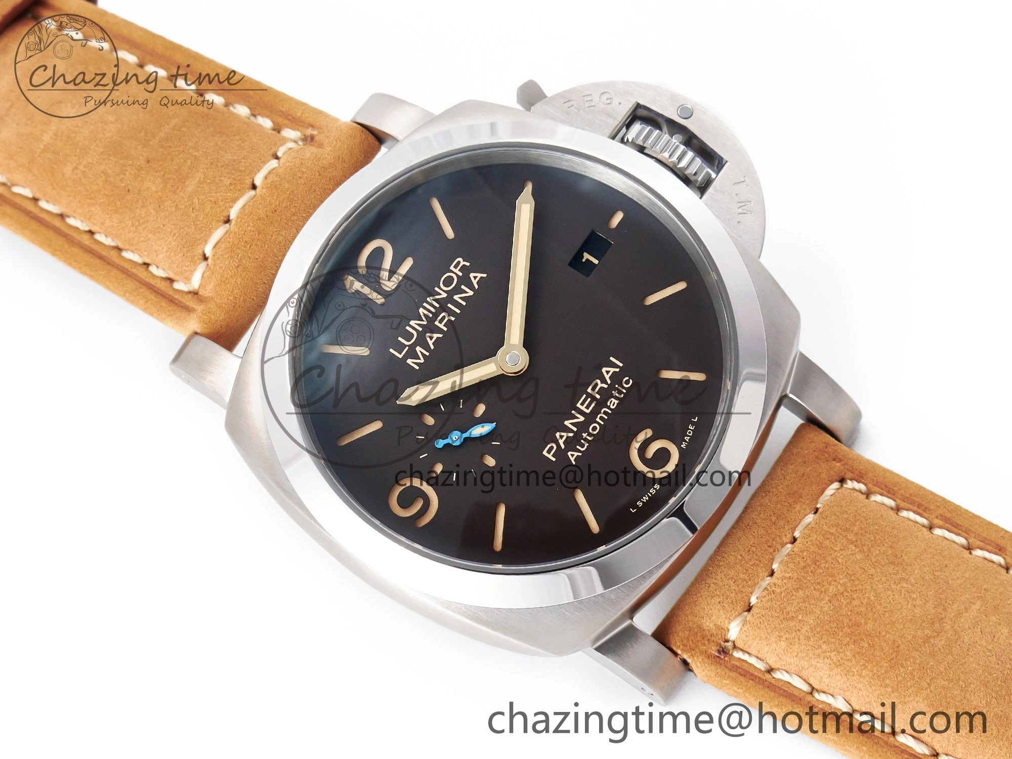 PAM1351 W TTF 1:1 Best Edition on Asso Leather Strap P9010