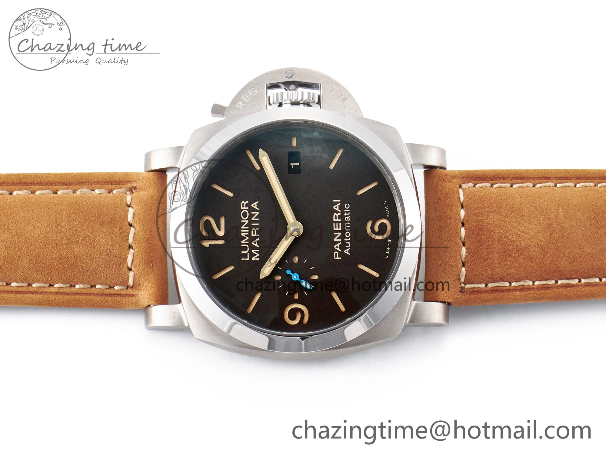 PAM1351 W TTF 1:1 Best Edition on Asso Leather Strap P9010