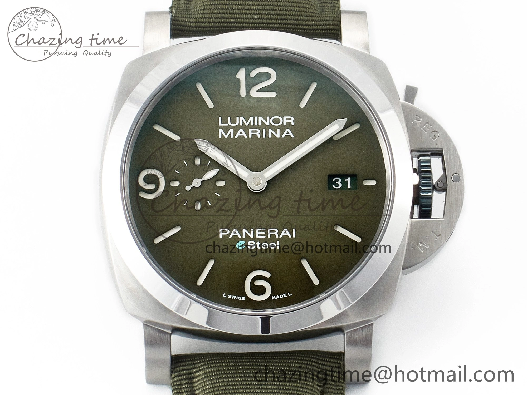 PAM1356 W TTF 1:1 Best Edition on Green Nylon Strap P9010