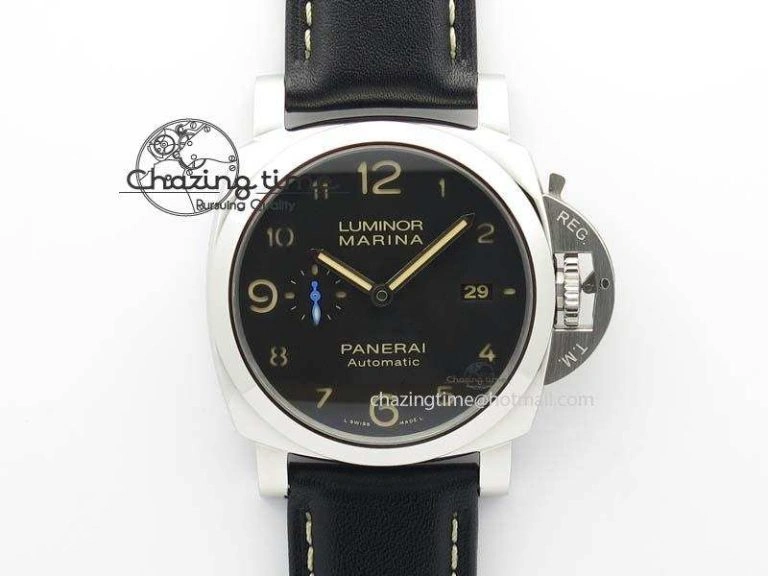 PAM1359 S V6F 1:1 Best Edition Lite On Black Leather Strap P9010