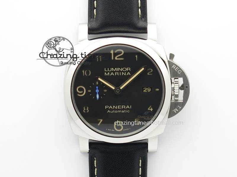 PAM1359 S V6F 1:1 Best Edition Lite On Black Leather Strap P9010