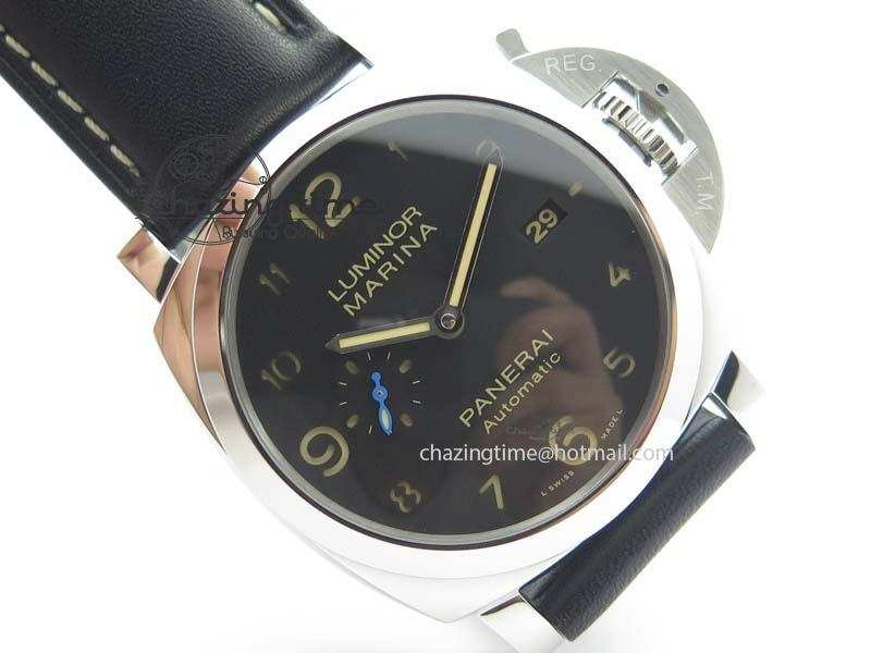 PAM1359 S V6F 1:1 Best Edition Lite On Black Leather Strap P9010