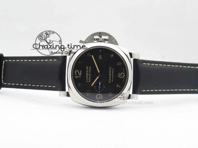 PAM1359 S V6F 1:1 Best Edition Lite On Black Leather Strap P9010