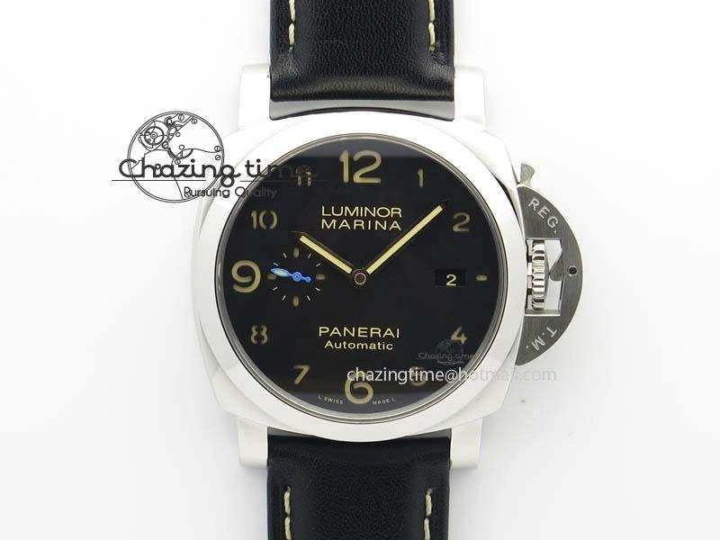 PAM1359 S ZF 1:1 Best Edition Black Dial On Black Leather Strap P9010