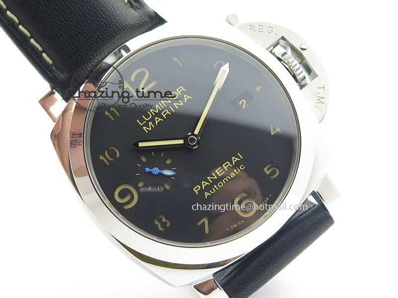 PAM1359 S ZF 1:1 Best Edition Black Dial On Black Leather Strap P9010