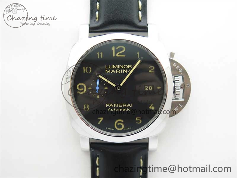 PAM1359 W TTF 1:1 Best Edition on Black Leather Strap P9010