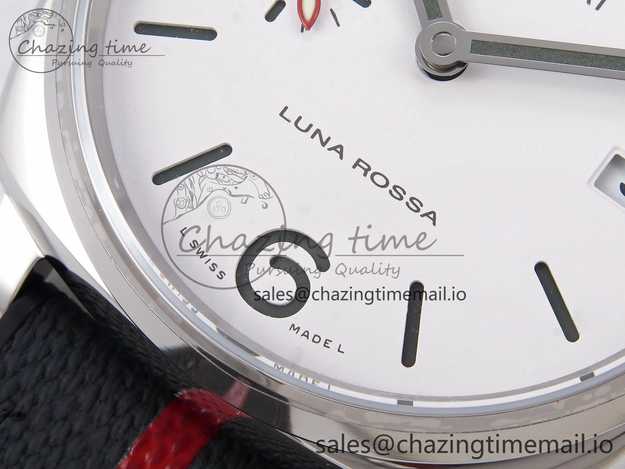 PAM1381 Luna Rossa Submersible VSF 1:1 Best Edition on Gray Fabric Strap P900