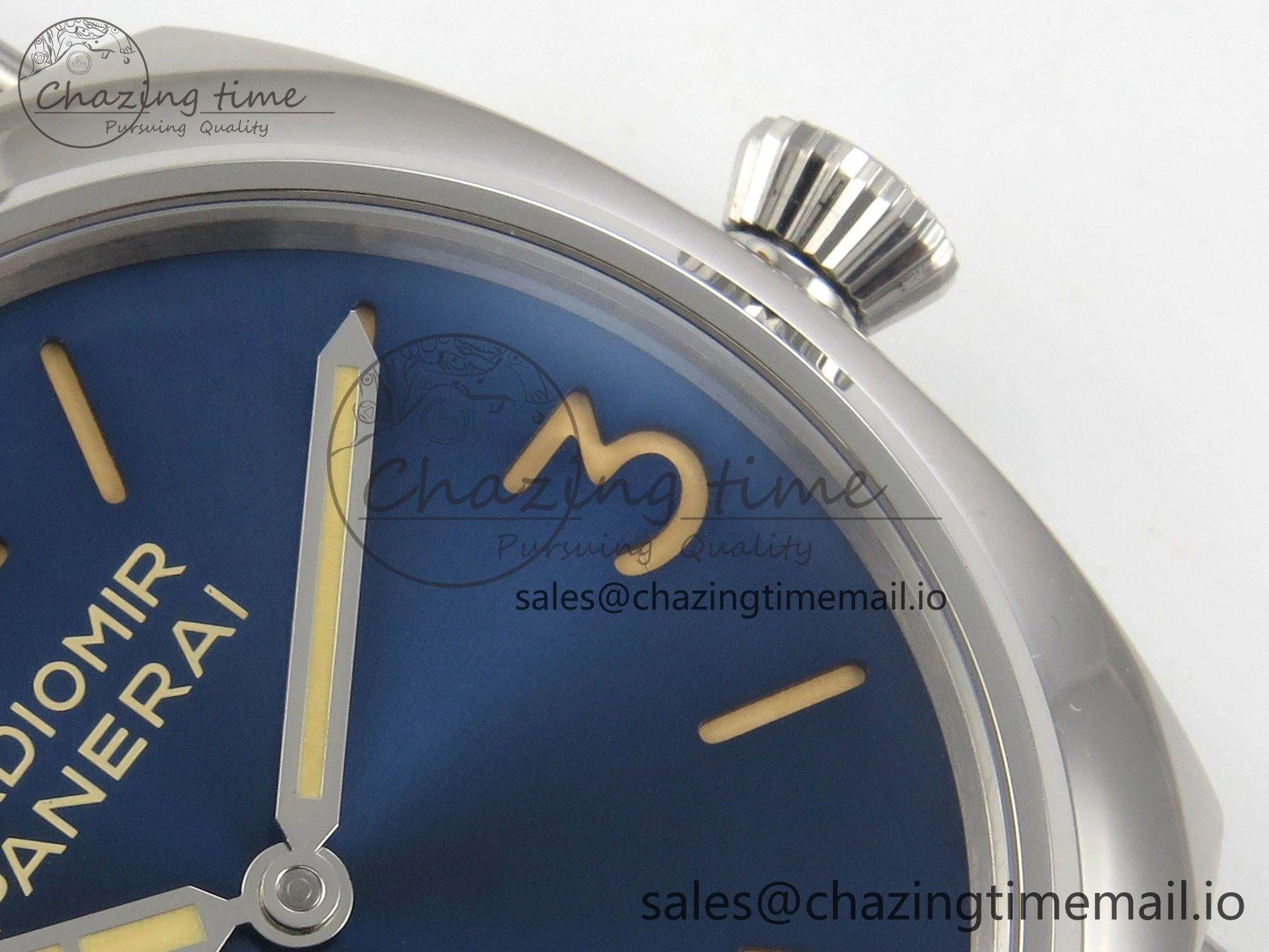 PAM1383 HWF 1:1 Best Edition Blue Dial On Blue ASSO Leather Strap A6497