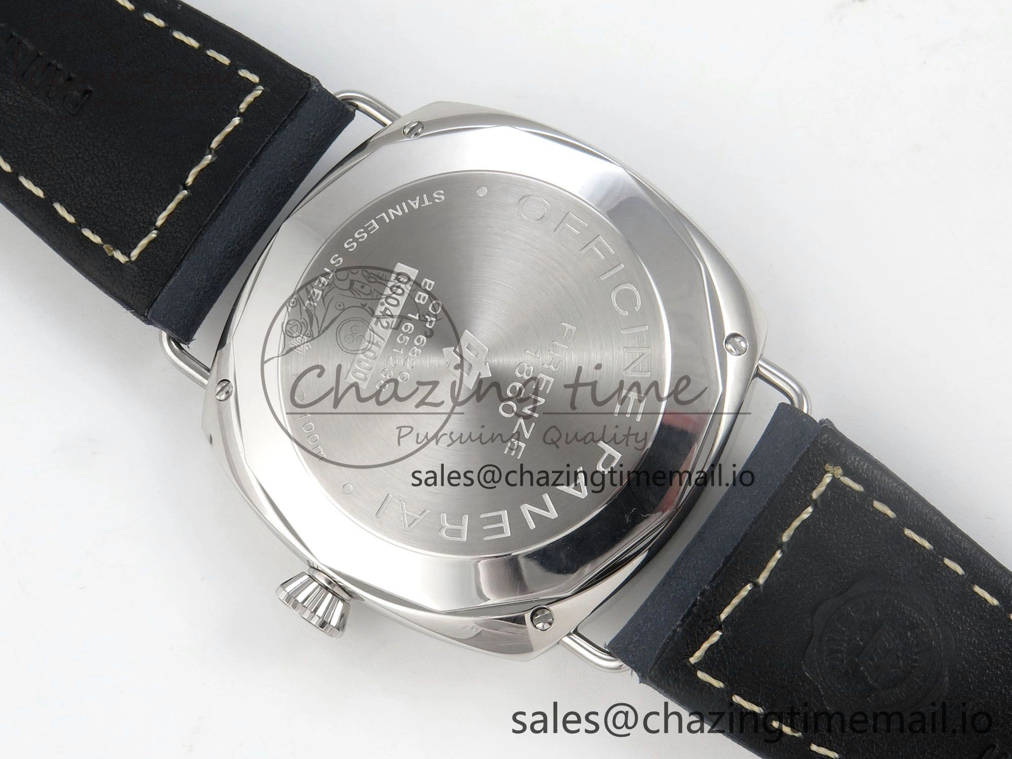 PAM1383 HWF 1:1 Best Edition Blue Dial On Blue ASSO Leather Strap A6497
