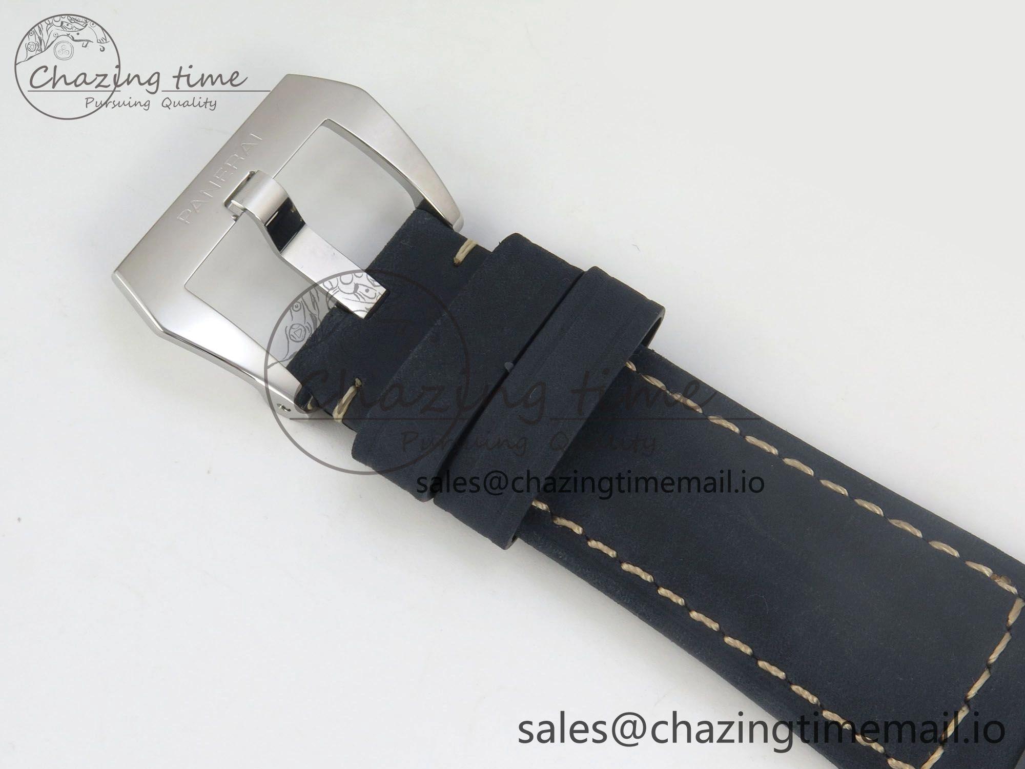 PAM1383 HWF 1:1 Best Edition Blue Dial On Blue ASSO Leather Strap A6497