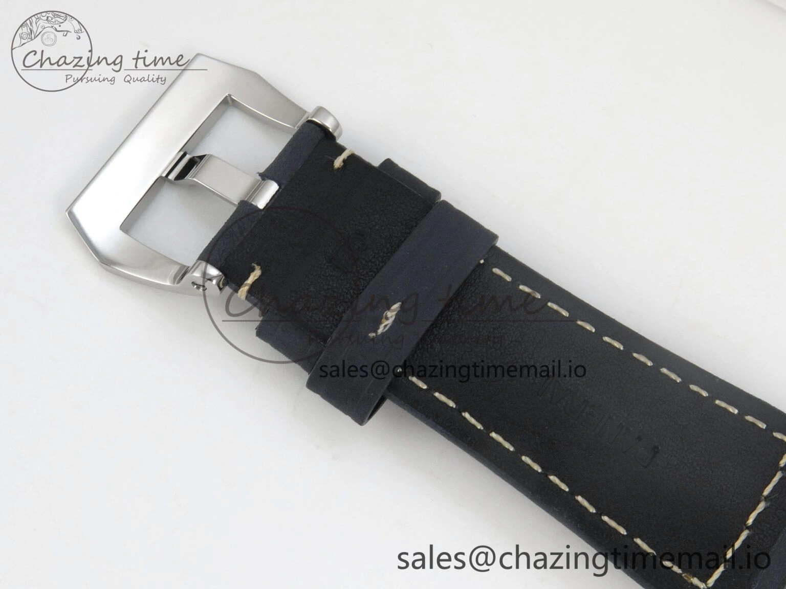 PAM1383 HWF 1:1 Best Edition Blue Dial On Blue ASSO Leather Strap A6497