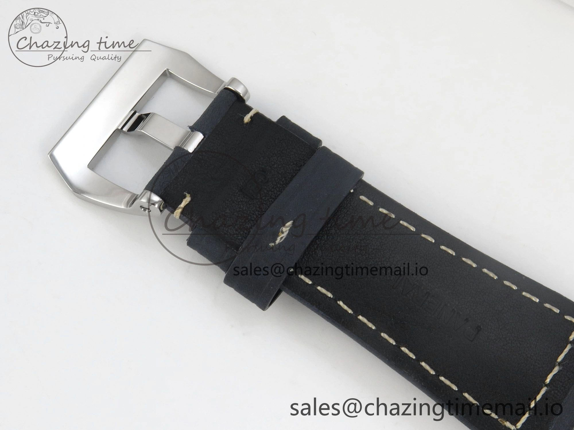 PAM1383 HWF 1:1 Best Edition Blue Dial On Blue ASSO Leather Strap A6497
