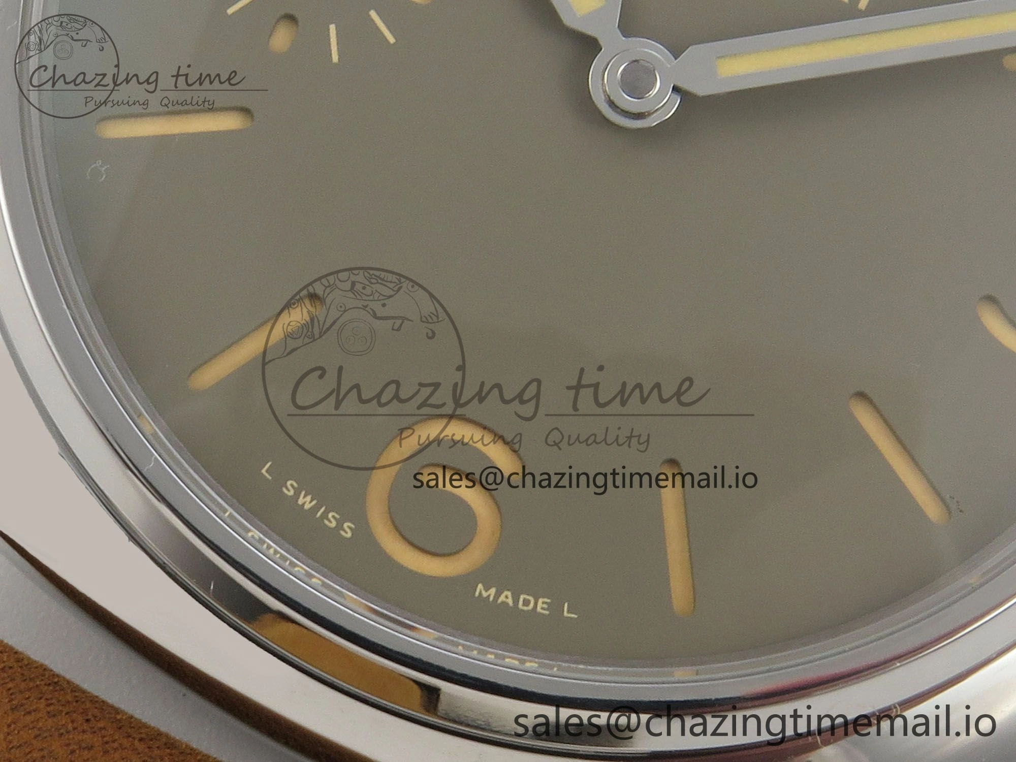PAM1384 HWF 1:1 Best Edition Gray Dial On Brown ASSO Leather Strap A6497
