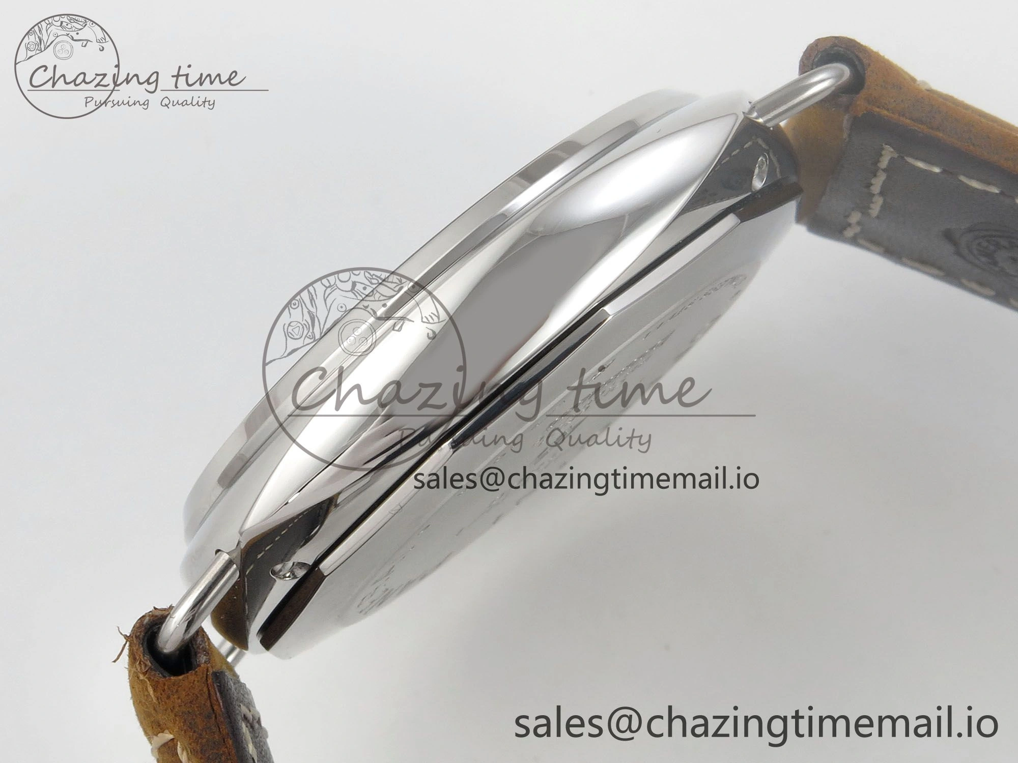 PAM1384 HWF 1:1 Best Edition Gray Dial On Brown ASSO Leather Strap A6497
