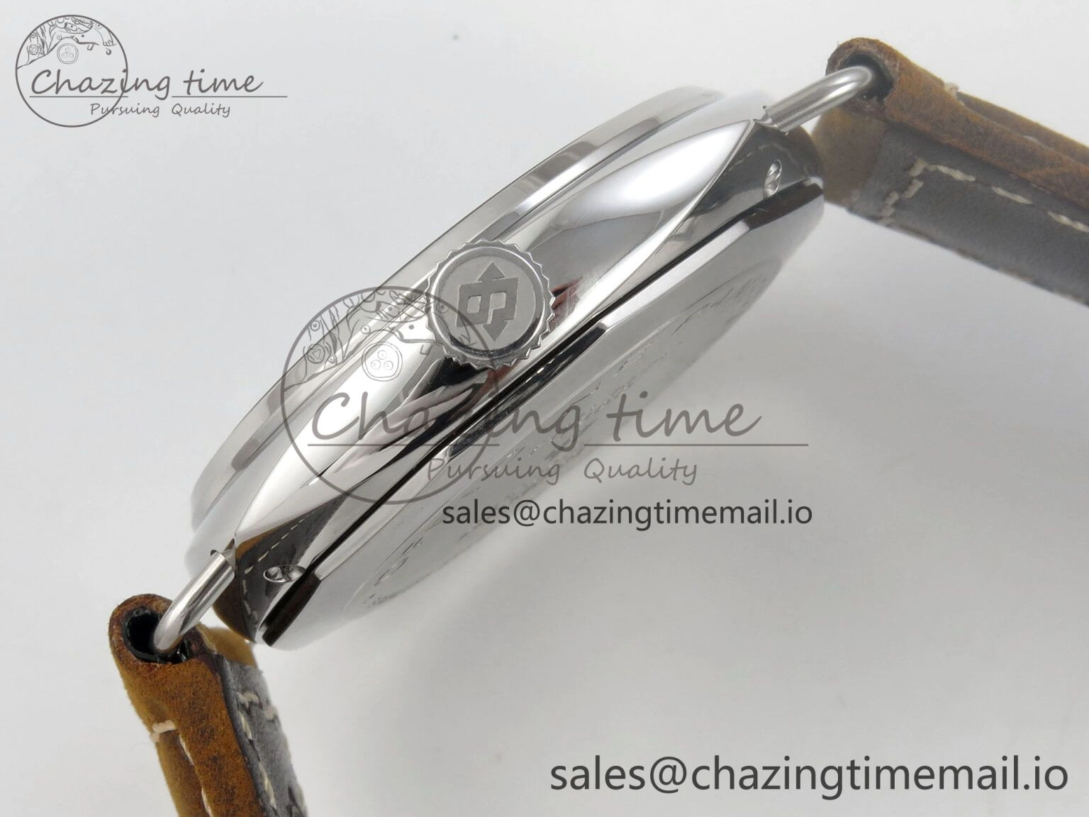PAM1384 HWF 1:1 Best Edition Gray Dial On Brown ASSO Leather Strap A6497