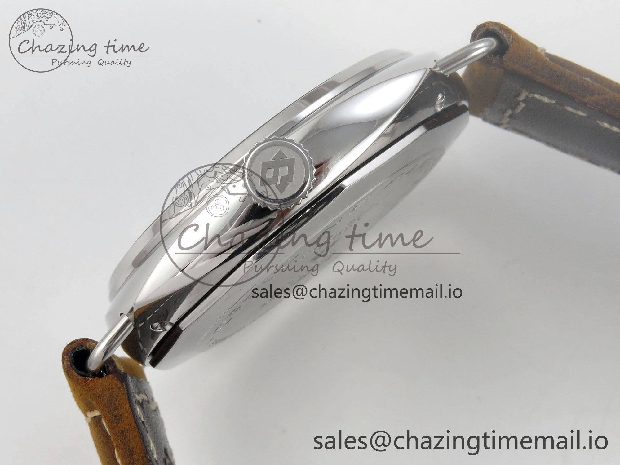 PAM1384 HWF 1:1 Best Edition Gray Dial On Brown ASSO Leather Strap A6497