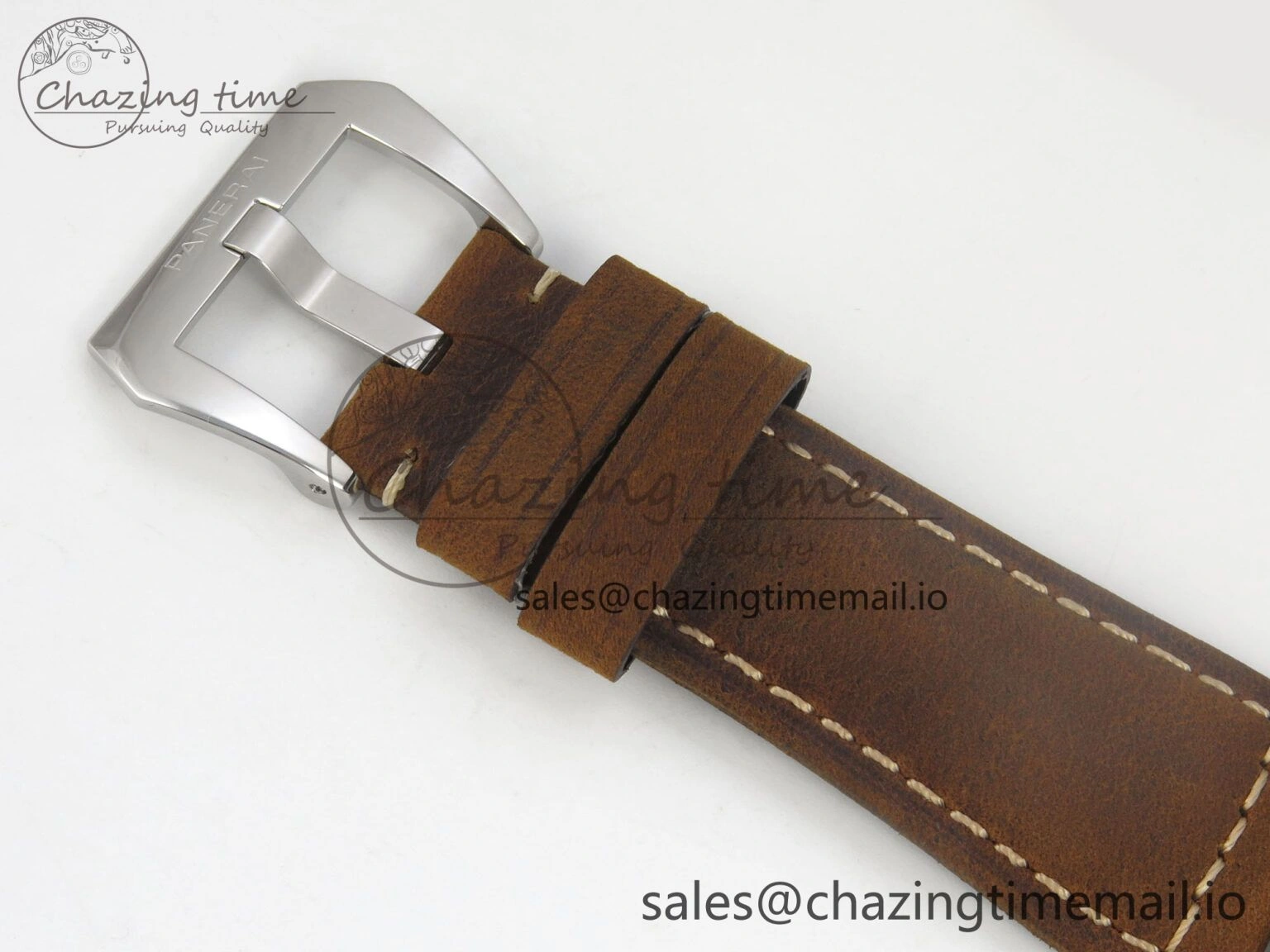 PAM1384 HWF 1:1 Best Edition Gray Dial On Brown ASSO Leather Strap A6497