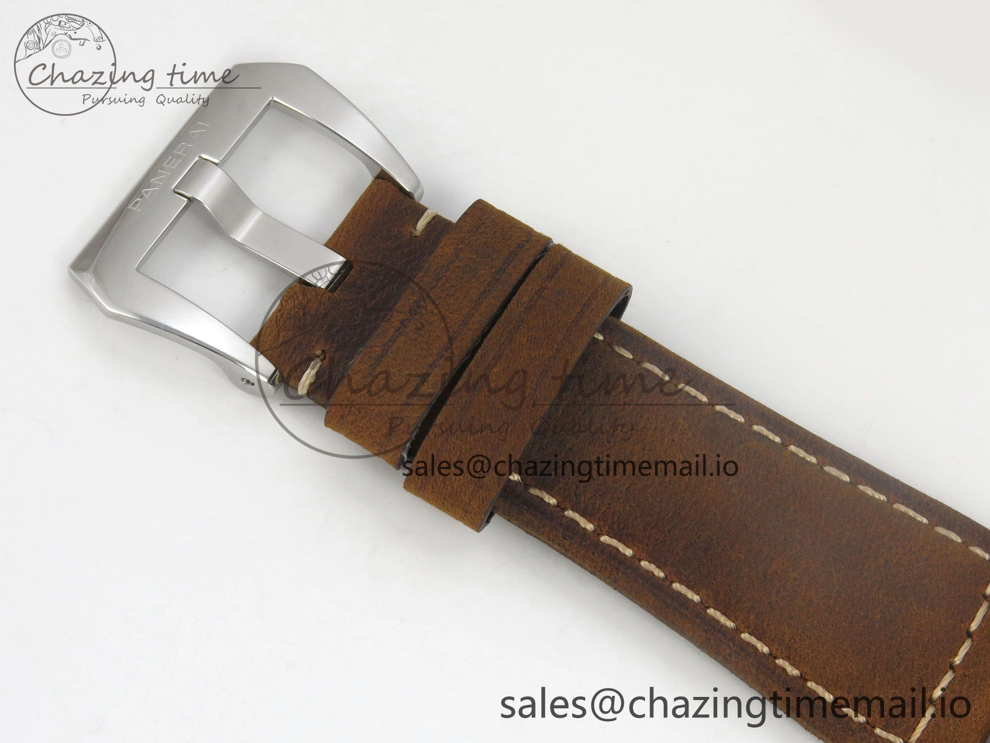 PAM1384 HWF 1:1 Best Edition Gray Dial On Brown ASSO Leather Strap A6497