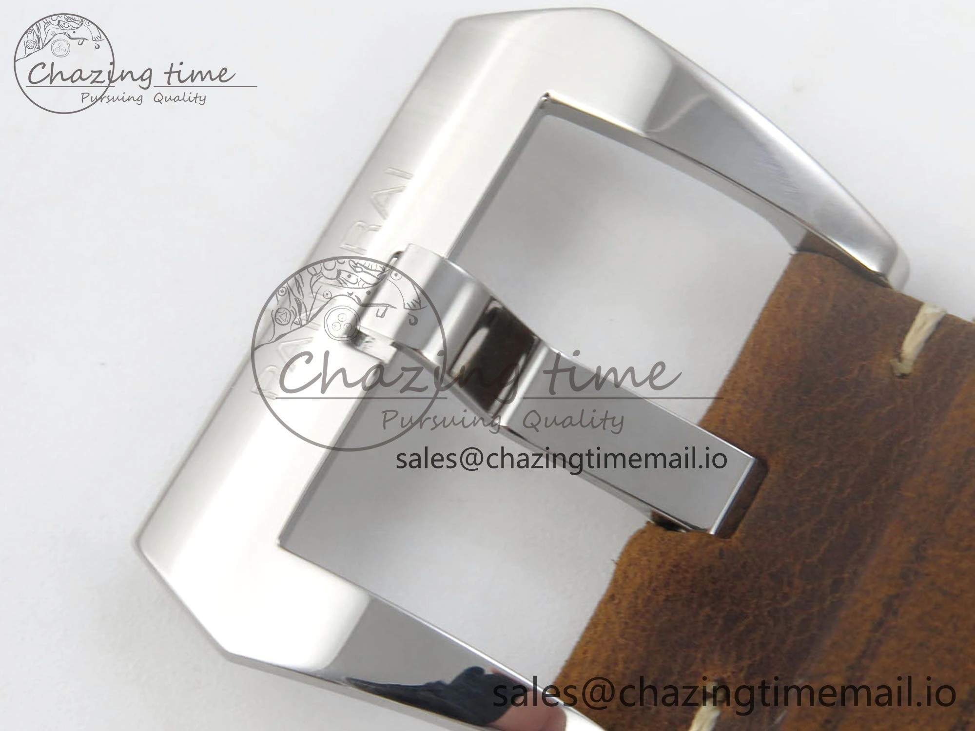 PAM1384 HWF 1:1 Best Edition Gray Dial On Brown ASSO Leather Strap A6497